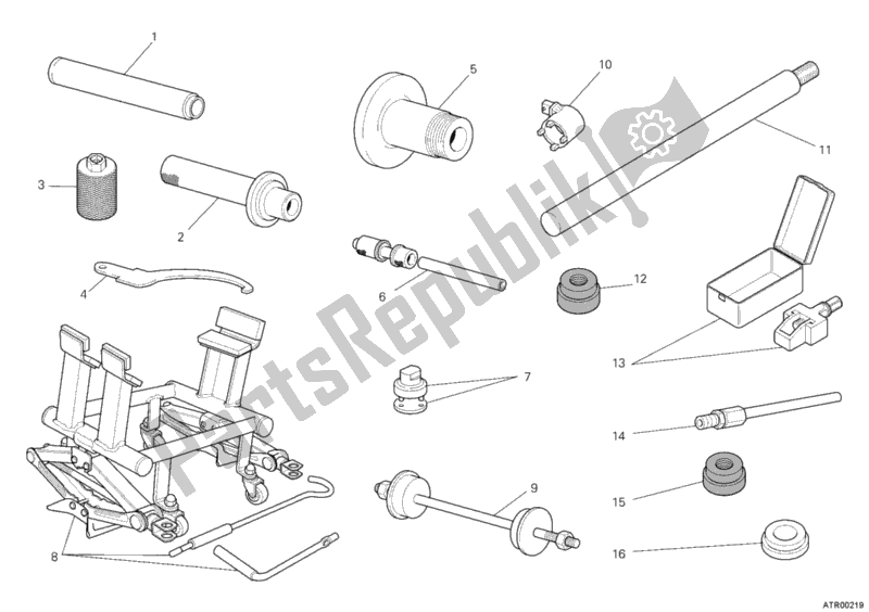 All parts for the Workshop Service Tools, Frame of the Ducati Monster 1100 S ABS USA 2010